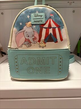 Loungefly Dumbo 'Admit One' Pastel Blue Mini Backpack